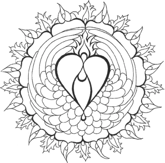 Mandalas Cœur 9
